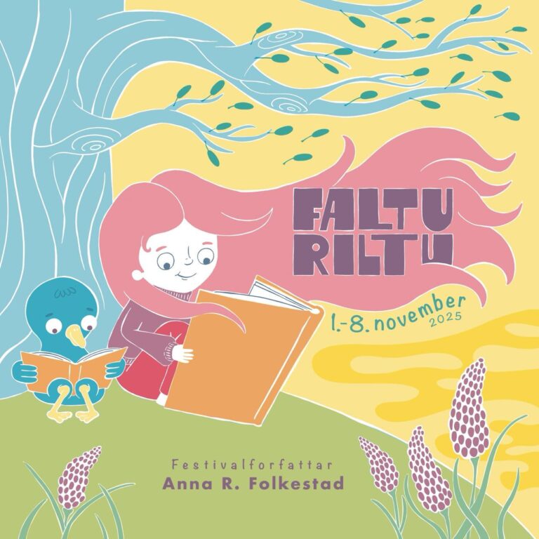 Festivalplakat laga av festivalforfattar Anna R. Folkestad